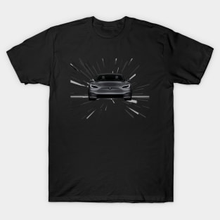 elon model s modified plaid light speed T-Shirt